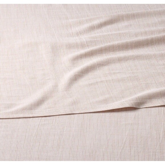 4pc King Micro Stripe Sheet Set Rust - Hearth & Hand with Magnolia NEW - Picture 4 of 7